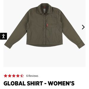 Like new Topo Designs snap-up cropped versatile Global shirt. Size M